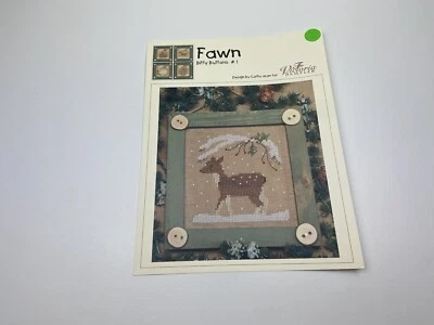 The Victoria Sampler Fawn Bitty Buttons #1 Counted Cross Stitch Pattern 1R - Image 1 of 3
