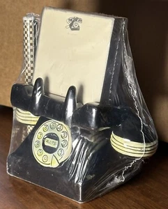 Vintage 2004 Dial Telephone Collectible Ceramic Memo Pad Holder With Pen - Picture 1 of 9