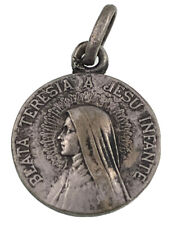 Vintage Catholic Beata Teresia Silver Tone Religious Medal