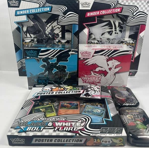 Pokemon Negro Bolt & White Flare Elite Caja Entrenador - Carpeta - Latas - Juego de Pósteres - Imagen 1 de 15