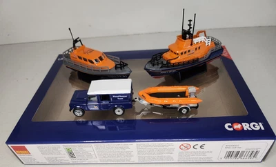 CORGI RNLI LIFEBOATS + LAND ROVER & LIFEBOAT/TRAILER Gift Set RNLI0001 - Image 1 of 4