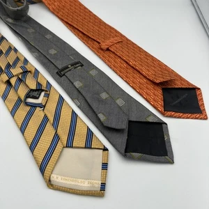 Ermenegildo Zegna Neck Ties Silk Blend Colorful Italy Made Vintage Lot Of 3 - Picture 1 of 9