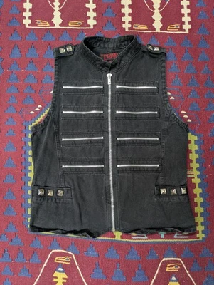 Tripp NYC Zipper Vest, Large, Goth / Punk / Rave - Image 1 of 4