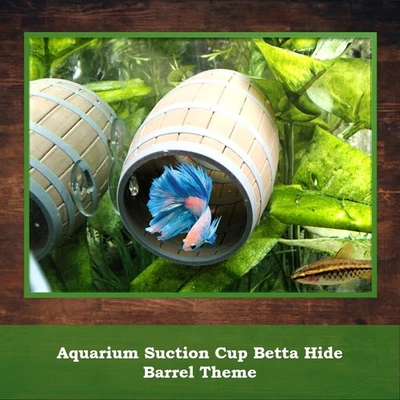 CJAQUATIC Aquarium Barrel Betta Tunnel Hide Hammock ledge Pleco Catfish Shrimp Cave Decor