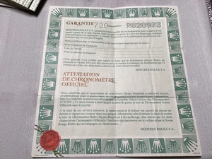 Carta Garanzia 100% originale Rolex serie P 2000, COMPLETAMENTE VUOTA E APERTA! - Foto 1 di 2