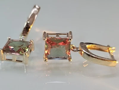 Turkish Diaspore (Sultanit) Color Change Earring – 14K Solid Gold  | Exclusive - Image 1 of 4