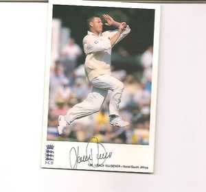 signed SOUTH AFRICA Cricketer ECB Card LANCE KLUSENER - Picture 1 of 1