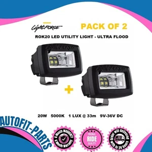 LÁMPARA DE TRABAJO LED LIGHTFORCE ROK20UF HAZ ULTRA INUNDACIÓN 9V-36V 20 vatios - Paquete de 2 - Imagen 1 de 4