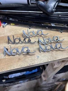 Cinco insignias/emblema de guardabarros delantero con logotipo Chevrolet Nova 1969 a 72 GM Chevy 3943200 - Imagen 1 de 13