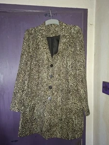 EVANS ANIMAL LEOPARD PRINT LONGLINE JACKET...SIZE 26..LADIES..PLUS - Picture 1 of 3
