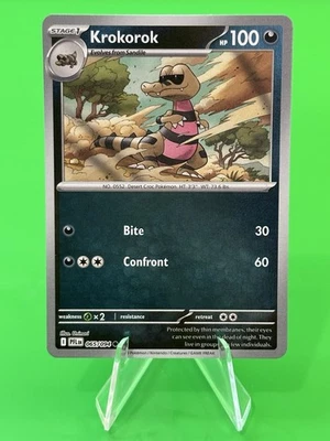 Pokemon Krokorok Phantasmal Flames Reverse Holo Common 065/094 NM!!! - Image 1 of 3