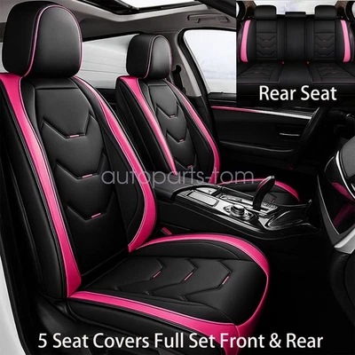 PU Leather 5 Seat Covers Full Set Front & Rear Cushion For Toyota Corolla Car - Image 1 of 4