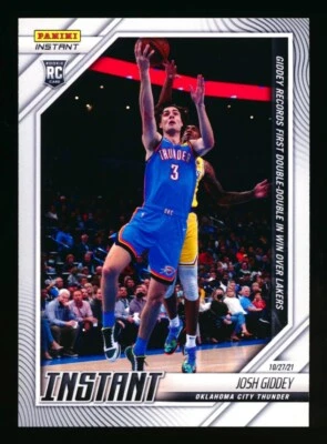 2021-22 PANINI INSTANT #15 JOSH GIDDEY RC 1ST DOUBLE-DOUBLE ROOKIE RARE SP/305! - Image 1 of 2