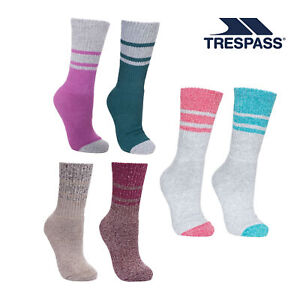 Trespass Womens Walking Socks Anti Blister Tacter Inner Lining 2 Pack Hadley