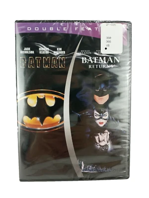 Batman & Batman Returns Double Feature DVD Michael Keaton Jack Nicholson SEALED - Image 1 of 2