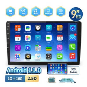 2 Din 9" Android Car Stereo Radio GPS Navigation WIFI FM BT Mirror link 32GB ROM - Picture 1 of 16