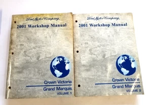2001 Ford Crown Victoria Lincoln Grand Marquis Service Repair Manual Set - Picture 1 of 2
