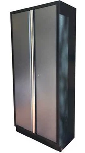 Grey Black Coated Steel Tall Cabinet with Wide Double Door for Garage- S-GBT915G - Picture 1 of 8