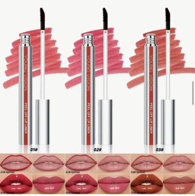 3PCS Peel Off Lip Stain Liner Tattoo Waterproof Smudge Proof Makeup Lipstick - image 1 of 4