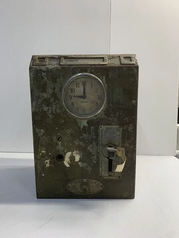 Antique Stromberg Time Clock 1920's era Old Rare Cover
