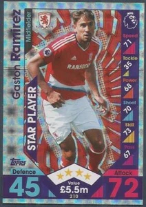 Topps Match Attax 2016-17 - #210 - Middlesbrough - Gaston Ramirez - Star Player - Foil - Bild 1 von 1