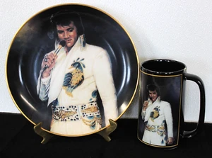 1987 Elvis Remembered "Tenderly" Plate & Stein Mug (4th Set) - Picture 1 of 15