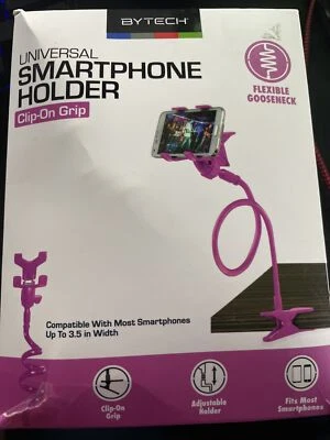 Pink Bytech Univesal Smartphone Holder Flex Gooseneck Up 3.5" - Image 1 of 2