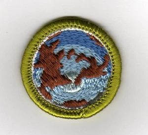 Insignia de mérito de la Hermandad Mundial (con mapa del mundo), tipo G, tela (1961-68), ¡como nueva! - Imagen 1 de 1