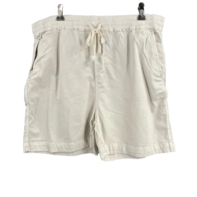 Pantalones Cortos Faherty Algodón Orgánico Modal Mezcla de Lino Crema Pull On Informales Para Mujer XL Foto 1 de 4