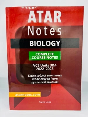 ATAR Notes VCE Biology Units 3&4 Complete Course Notes (2022-2023) - VGC - Image 1 of 4