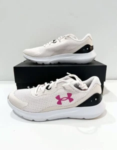 Under Armour GGS Surge 3 Girls Running Shoe Size 6 Pink/White 3025013-601 - Picture 1 of 4