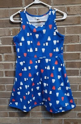 Niñas Azul Gato Sol Verano Primavera Vestido sin mangas 14 1/2 16 1/2 Kitty Plus 14.5 16.5 Foto 1 de 4