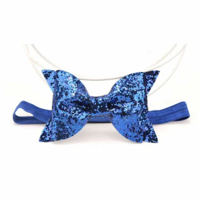 Baby Toddler Girl Fashion Sequin Glitter Stretchy Bow Headband Hair Head Band  - Image 1 of 4