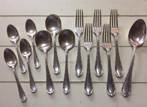 SET of 14 Pieces of Vintage GORHAM Siverplate Flatware EMPIRE pattern - Picture 1 of 10