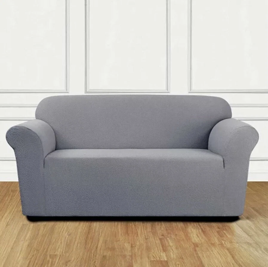 🛋 Funda de cojín de caja de hojas delicadas elásticas SureFit 60” X 70” niebla🆕 Foto 1 de 4