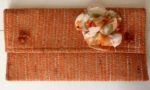  HANDBAG/CLUTCH - SILK -  DAY/EVENING HAND MADE WITH DESIGNER FABRICS - UNIQUE  - Picture 1 of 9