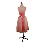 Vintage 1950s Party Dress Womens Small Peach Orange Layered Organza Satin Tulle