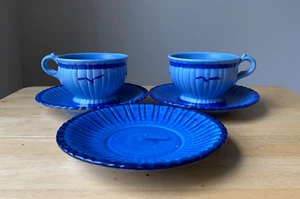 Vintage STANGL NEWPORT Blue Seagulls Cups & Saucers - John O'Brien - GUC - Picture 1 of 12