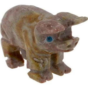 Granero Cerdo Animal Espíritu Dolomita Peruano, Tótem de Bolsillo, ¡Preocúpate Piedra de Confort! - Imagen 1 de 3