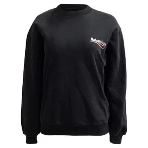 Balenciaga Political Campaign Sweatshirt In Cotton Women Black Xs - Picture 1 of 9