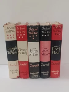 The Second World War by Winston Churchill, Vol 2–6, HC/DJ BOTMC Houghton Mifflin - Picture 1 of 10