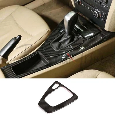 Gear Shift For BMW 3-Series E90 2005-2012 Middle Console Carbon Fiber Cover Trim - Imagem 1 de 4