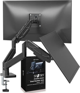 ULTRARM Support VESA Ressort à Gaz Double Moniteur Bras Support pour Calcul 13" à 32" - Photo 1/9