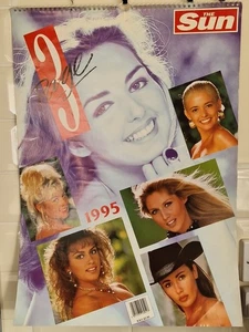 The Sun Page 3 Girl Calendar 1995 Kathy Lloyd Jo Guest Lisa Bangert Vintage - Picture 1 of 8