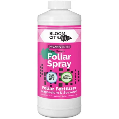 Spray foliar orgânico de algas superverde para plantas por Bloom City, quarto (32 oz) - Imagem 1 de 4