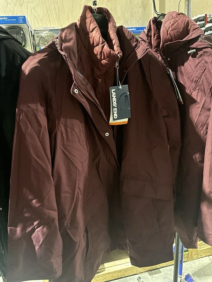 NWT Lands' End Ladies' 3-in-1 Systems Jacket H41, Color Red (Wine), Size XXL - Image 1 of 1