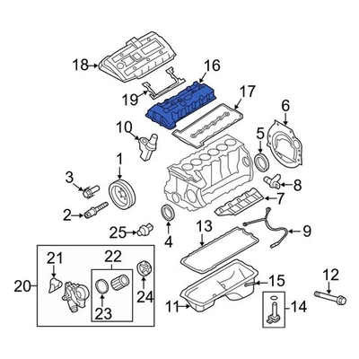 For BMW Z4 2006 BMW 11127548274 Engine Valve Cover Foto 1 de 3