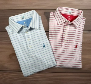 2 Camisas Polo Johnnie-O Hangin’ Out Hombres M Manga Corta Elastizadas Golf Bolsillo en el Pecho - Imagen 1 de 11