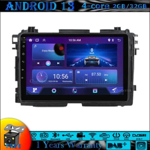 9"Android 13 Head Unit Radio Carplay GPS Navi DAB For Honda VEZEL XRV HR-V 13-18 - Picture 1 of 12