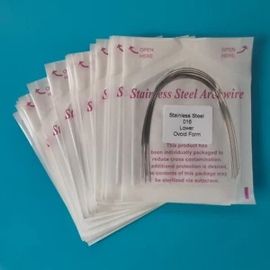 Alambre de arco redondo de ortodoncia dental de acero inoxidable forma ovoide UL diente 30 paquetes - Imagen 1 de 6